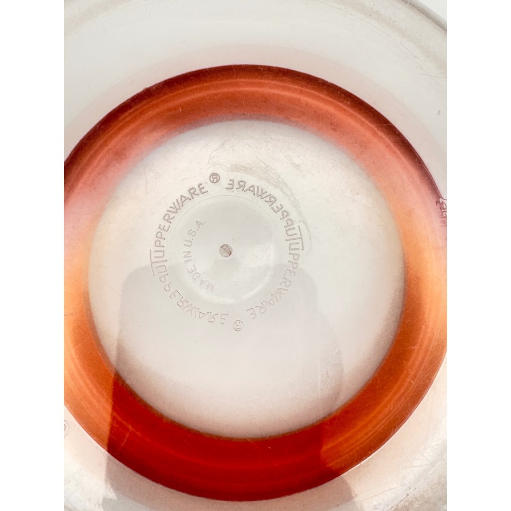 Vintage Tupperware Counterpart Canister Orange Lid Clear 1.5L 6.25 Cup 1330-7 - Picture 8 of 13